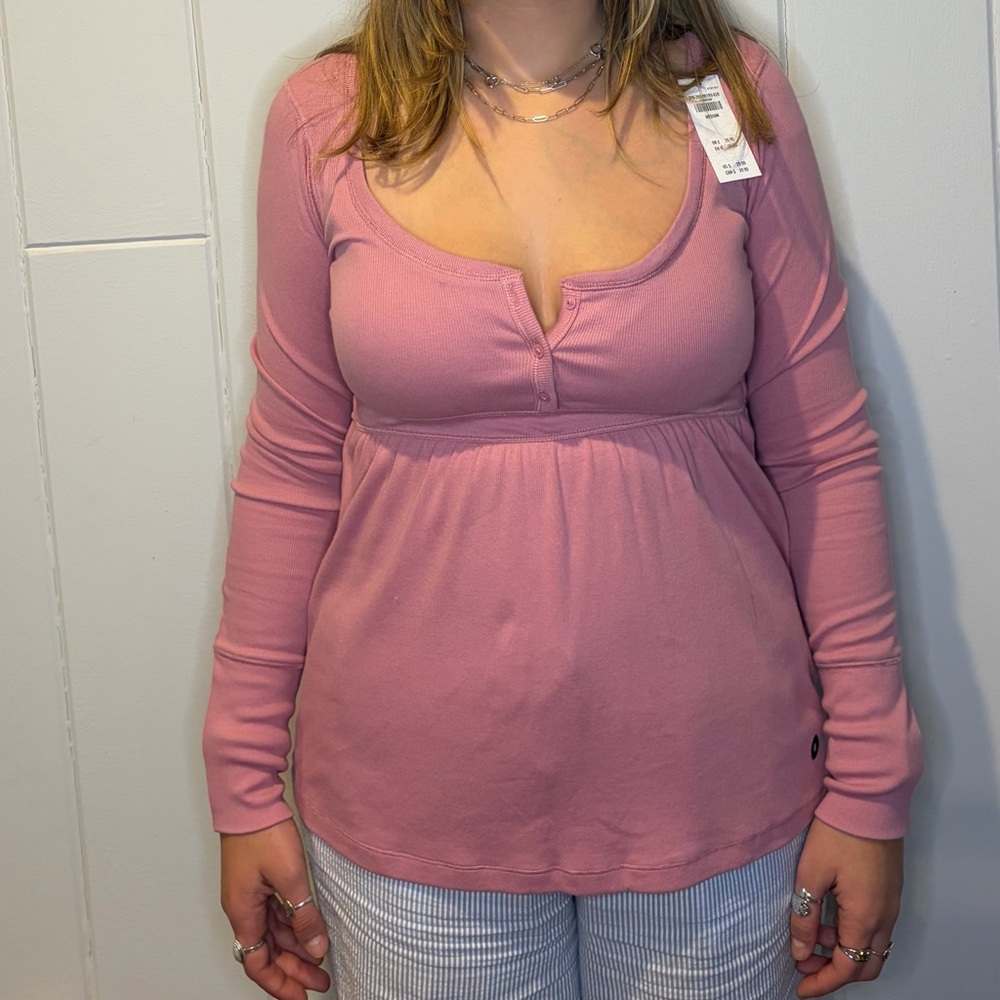 NWT! Pink Long Sleeve Women's Top